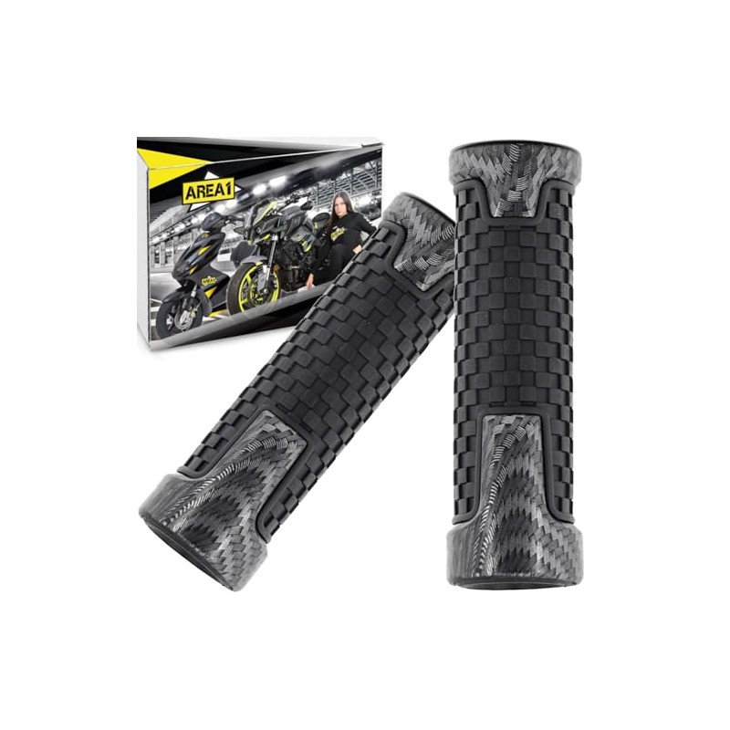 Universal Motorcycle Scooter Handlebar Grips Rubber Open 22 + 24-25