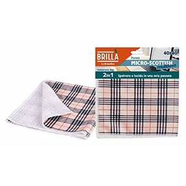 La Briantina Scottish Microfibre Dust Cloth Double Action Dust and Glossy for Screens and Silver Reusable 40 x 40 cm