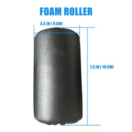 High Density Foam Roller, Replacement Foam Foot Pads for Home Gym Exercise Machines Equipments, Weight Bench Leg Extension Curl Attachment (Leather 7‘’)