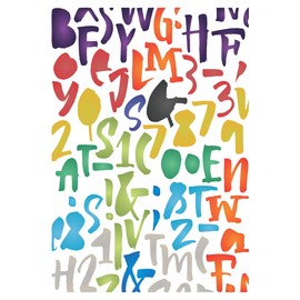 Numbers Layering Stencil 11.43 x 16.51 cm - Stencils for Walls, Original Letters and Numbers Stencil Stencil for Adding Texture, Design and Accents to Mixed Media Backgrounds