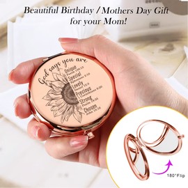 UTKHCYW Healing Gifts Compact Mirror for Women, Christian Gifts for Women Mini Mirror, Appreciation Gifts, Religious Inspire Gifts Birthday Gifts for Women/Wife/Mom/Friends/Grandma/Sister