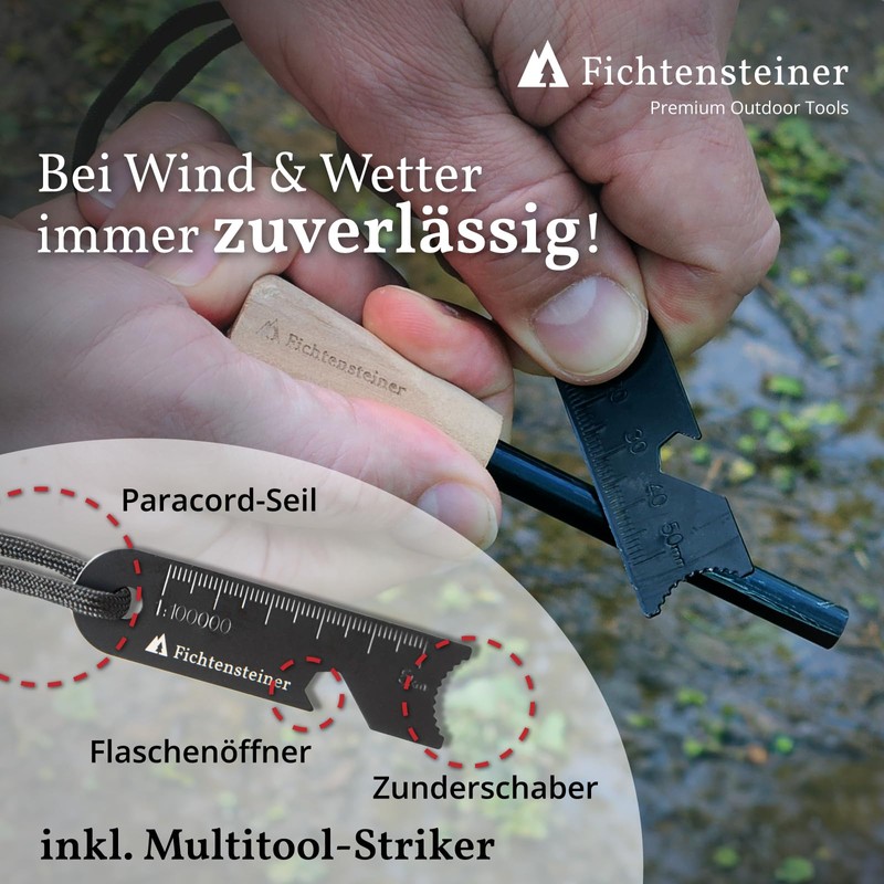 Fichtensteiner Fire Starter Spark 2.0 Fire Starter Set (Rod and