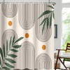 RiePoiia Mid Century Boho Shower Curtain for Bathroom 72 x