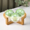 ginojex Decorative Balls 3Pcs Set Mosaic Glass Sphere 8.5cm/3.35inch Table