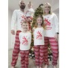 SANMIO Family Christmas Pajamas Matching Sets Moose Plaid Xmas Pjs