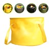 10L Yellow Foldable Bucket, Folding Bowl, Multifunctional Folding Bucket, Portable