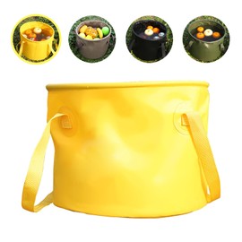 10L Yellow Foldable Bucket, Folding Bowl, Multifunctional Folding Bucket, Portable Bucket, Outdoor Folding Bowl, Sink Collapsible, Camping Bucket for Camping, Travel, Hiking and Car Washing