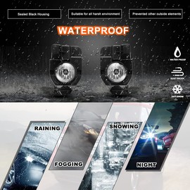 Nixon Offroad Fog Light Set for 2011-2015 Ford Explorer w/Bulb H11 12V 55W + Black Bezel Cover, Driving Fog Light Lamp Assembly, Fog Lamp Replacement Clear Lens