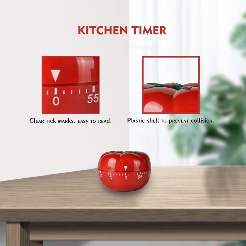 Jayron JR-WG017 Egg Timer Kitchen Timer Tomato Cartoon Mechanical Countdown