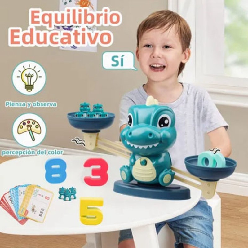 Children Dinosaur Balance Toy Educational Math Enlightenment Kid Math Game
