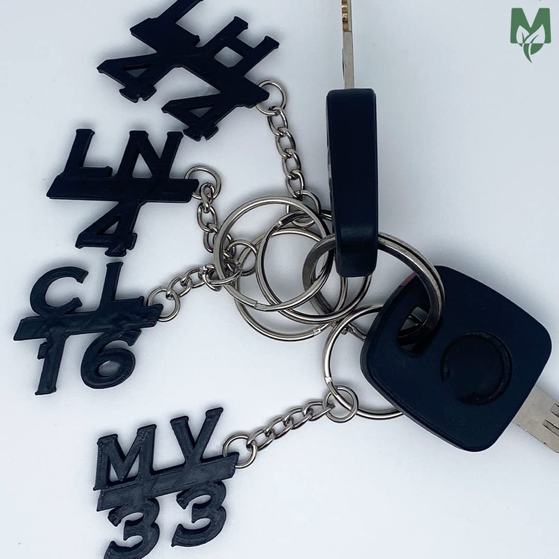 Motoreco Lewis Hamilton LH 44 Black Keychain | Made From