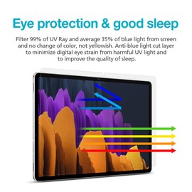 Diacube [1+1 Pack] For Galaxy Tab S9 FE Plus/S7 FE 12.4, Paperfeel Screen Protector 1pc + Anti Glare Protector 1pc, Matte Anti Glare Anti Fingerprint Film with Blue Light Cut Filter, Compatible with S Pen