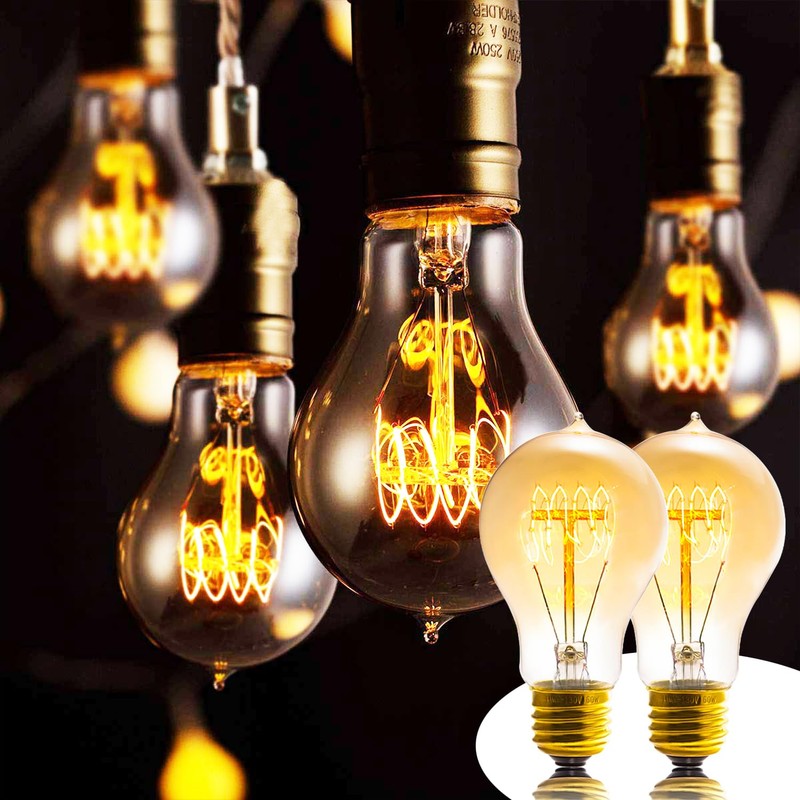 Sevici A19 Edison Light Bulb,E26 Incandescent Light Bulbs 60W Antique