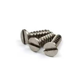 Hinge Outlet Slotted Wood Screws for Hinges - Satin Nickel - 9 x 3/4 Inch