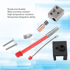 3D Printer Hot End Kit Bimetallic Heating Block Throat Tube Heater Nozzle Part 300℃ Ender 3 S1 24V 40W