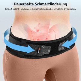 SueStar ISG Belt with 3D Compression Padding - Ortho Belt & Pelvic Belt, Adjustable, Non-Slip, Breathable - Sciatica Belt for Women Against ISG, Back and Hip Pain