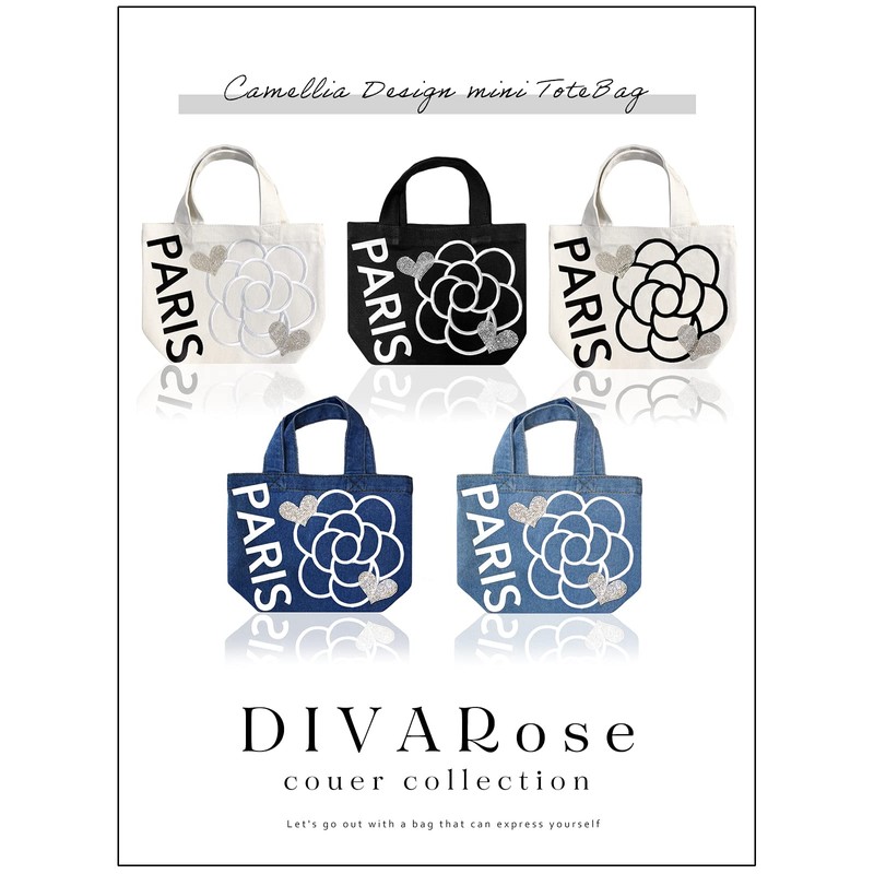 DIVA Rose Women's Tote Bag, Cute, Mini Tote, Lightweight, Stylish,