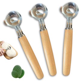 Wshxjzyay 3 Pack Spoon Cactus Peeler Tool, Stainless Steel Peeler Cactus, Cuchara Peladora De Nopales Sliced Chinese Noodle Cutter