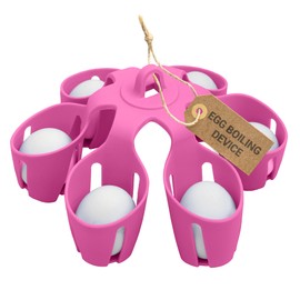 The EggDropper Silicone Egg Boiling Gadget - Cooks 6 Eggs, Makes Hard or Soft Boiled - Dishwasher Safe, Fits in a Drawer