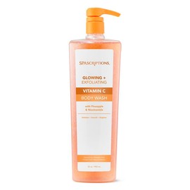 SPAscriptions Glowing + Exfoliating Vitamin C Body Wash with Pineapple & Niacinamide Body Care Smooth Bright Daily Exfoliate Moisturizing Comfort Soap
