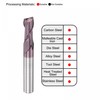 sourcing map Square Nose End Mill, 8mm Tip Dia Solid