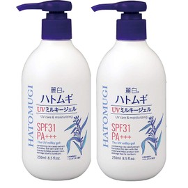 Reihaku Hatomugi UV Milky Gel 8.5 fl oz (250 ml), 2 Pieces