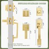 Moquin Double Front Door Lock Set, Brushed Gold Square Front