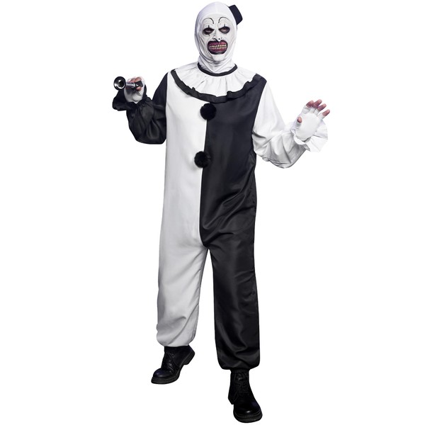 Mainfini 3 Pcs Haunted House Creepy Clown Costume Jumpsuit with