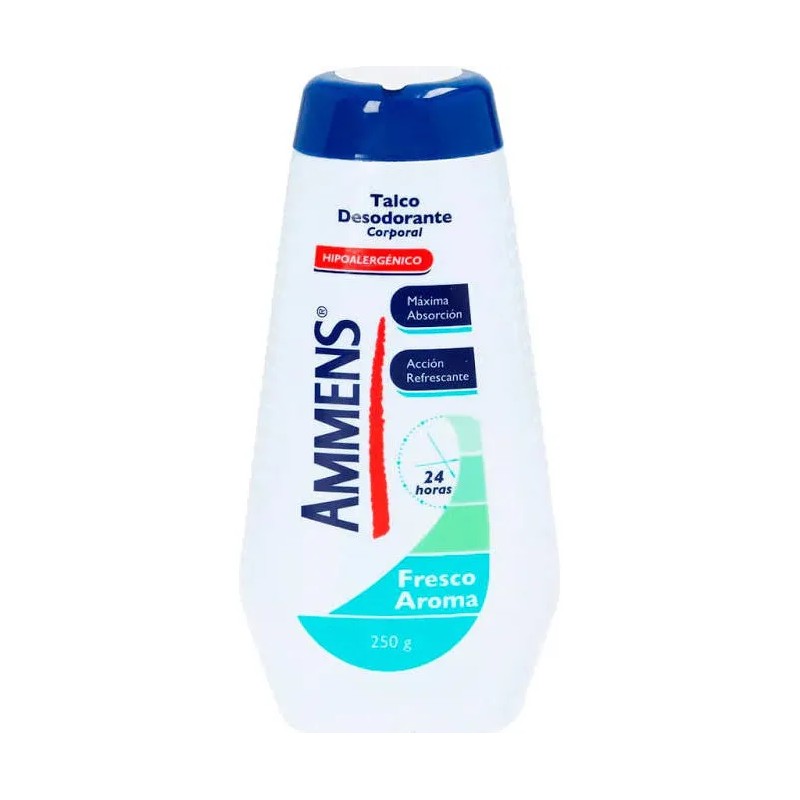 3 Talcos Corporal Ammens Desodorante Fresco Aroma 250g.