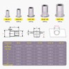 Swpeet 181Pcs 304 Stainless Steel #8-32#10-24 1/4"-20 5/16"-18 3/8"-16 Rivet