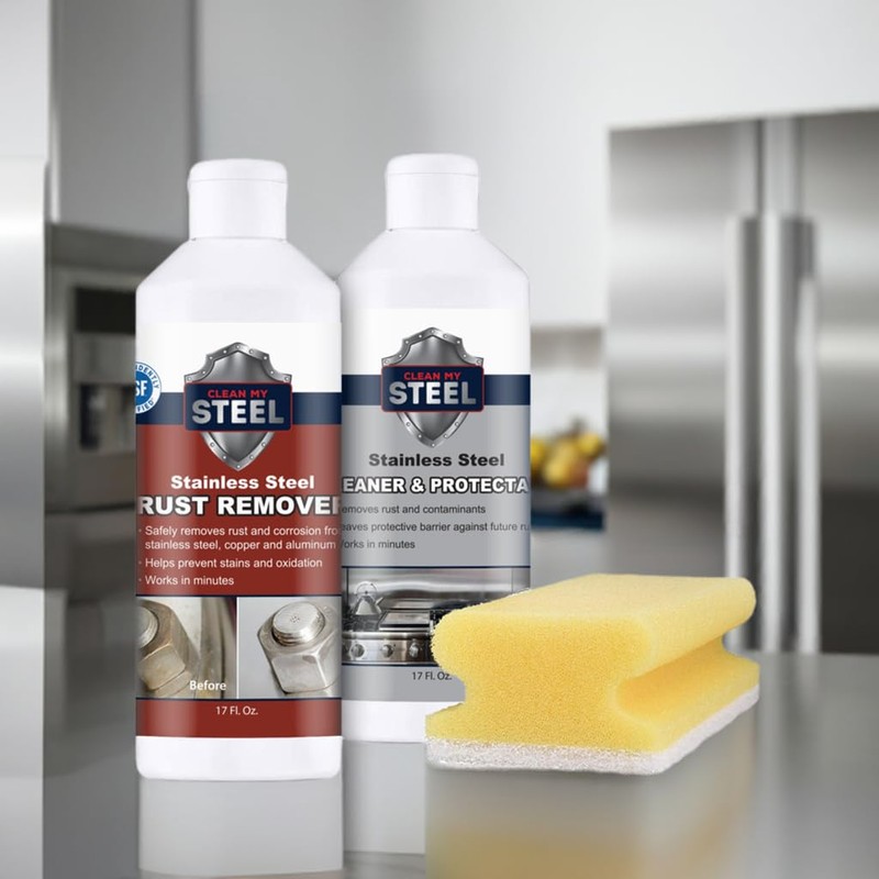 CLEAN MY STEEL Stainless Steel Rust Stain Remover, Protector &