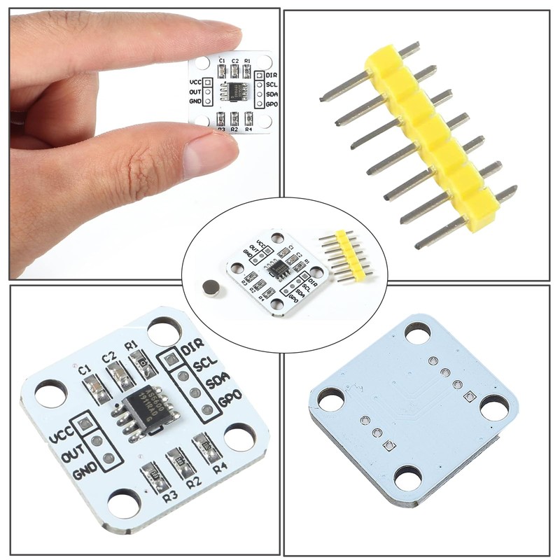 4pcs 12bit High Precision AS5600 Magnetic Encoder, Magnetic Induction Angle