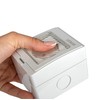 Surface-Mounted Wet Room Schuko Sockets and Toggle Switch with 1-Way