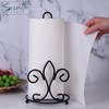 Fleur De Lis Paper Towel Holder - Black