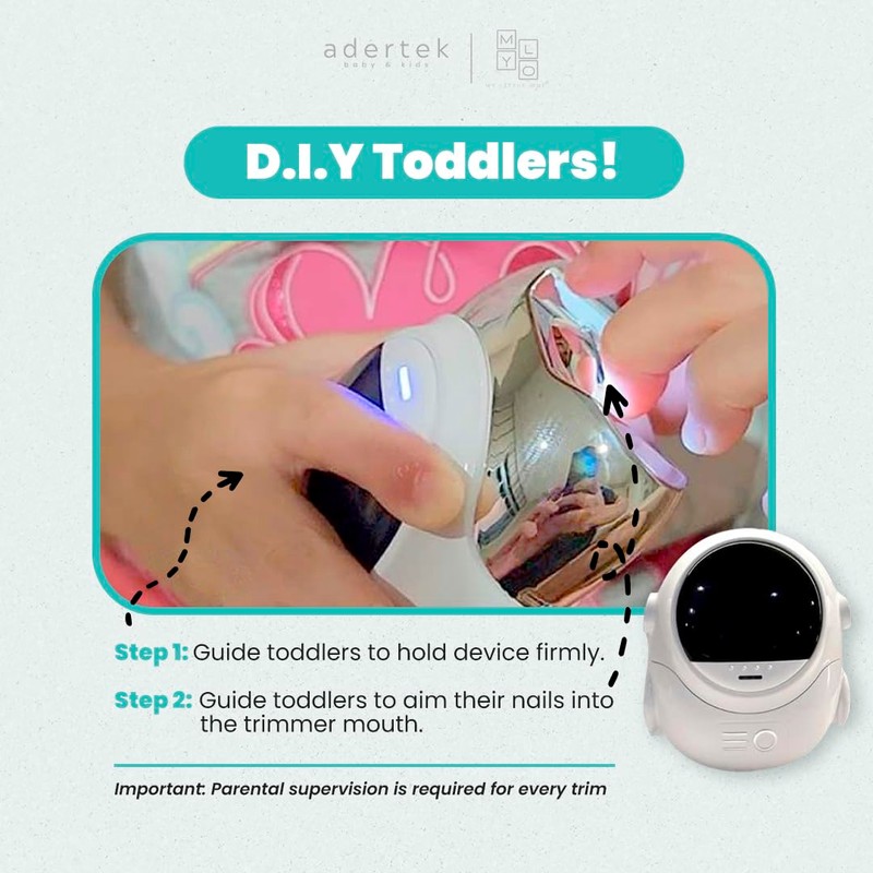 MyLO Electric Baby Nail Clipper Trimmer for 6mo+, Automatic Baby