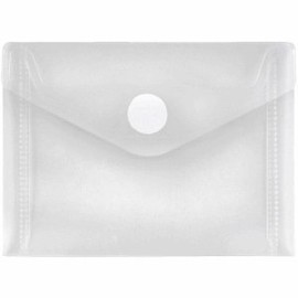 FolderSys Document Folder with Velcro Closure Tab A7 Landscape Polypropylene Matt Effect Clear
