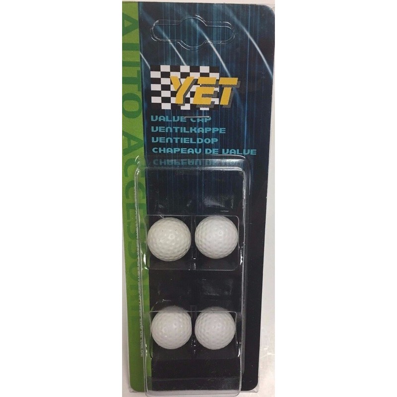 YET GOLF BALL CAR WHEEL TIRE RIMS VALVES DUST STEMS