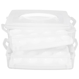 Snapware 1098734 2-Layer Snap N Stack Food Storage with Egg Holder Trays
