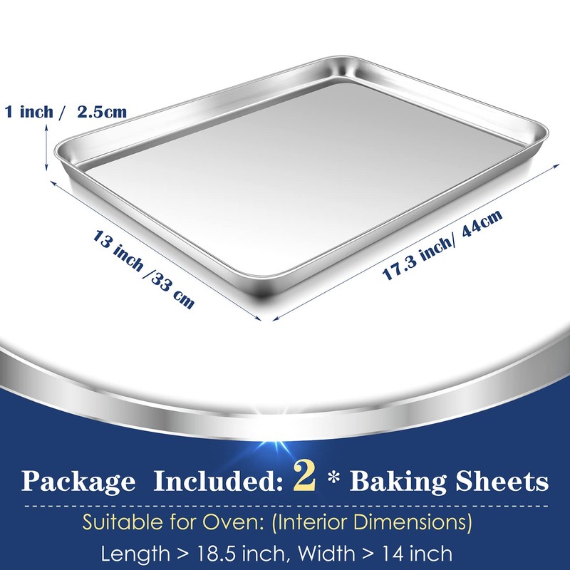 P&P CHEF 17.3 Inch Baking Cookie Sheet, Oven Pan Tray