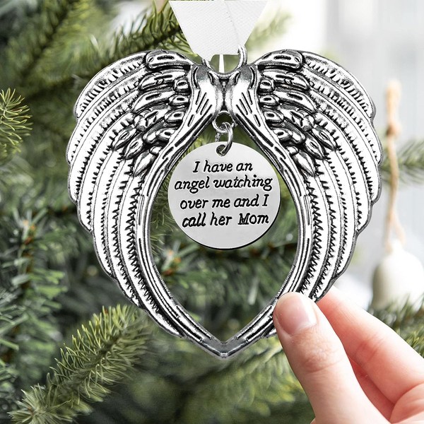 LYPER Christmas Memorial Hanging Ornaments Angel Wings, Memory Gifts Pendant