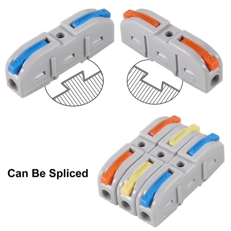 34pcs Quick Connect Electrical Splicing Wire Connectors Kit Lever Wire
