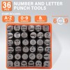 Metal Letter Punch Set 1/4 (6mm),36PC Steel Number and Letter