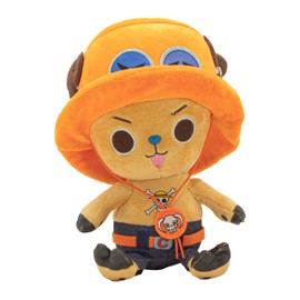 Tony Tony Chopper Plush Toy Ace Outfit Stuffed Soft One Anime Piece Character Peluche Plushy Stuffed Animal 30cm