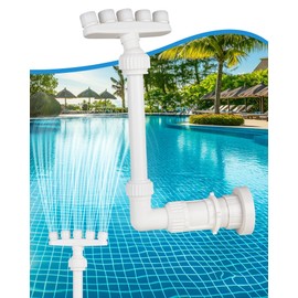 LIRUGUO Pool Fountain for Above Ground Pools, Pool Cooler for Inground Pool, Adjustable Waterfall Pool Sprinkler Fountain for Cooling, Swimming Pool Cooler, Five Nozzles Design