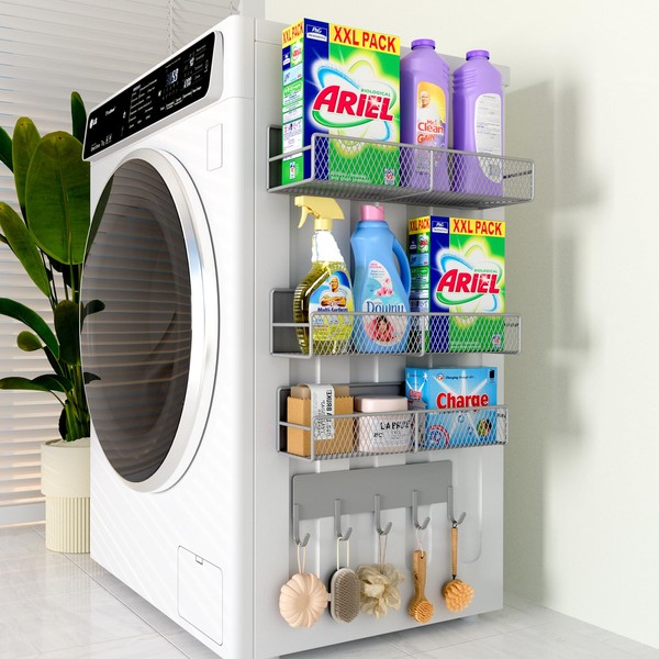 Kmise Magnestic Spice Rack (3, Grey)