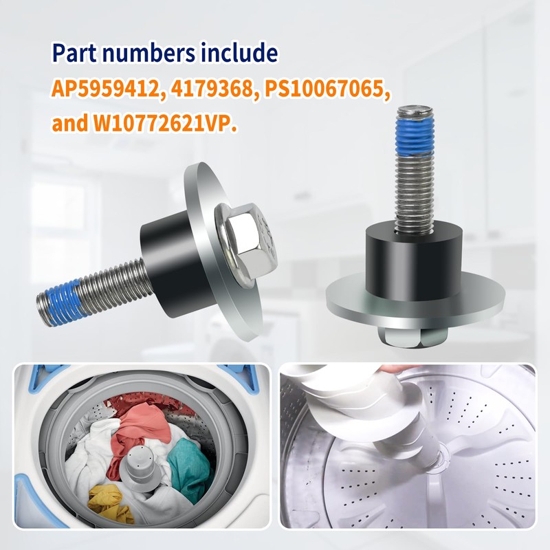Vanshly W10772621 W10003790 Clothes Washer Washplate Bolt Screw Compatible With