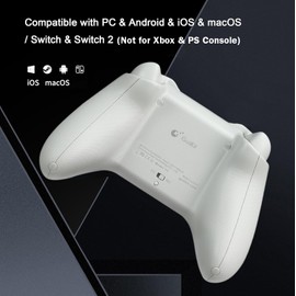 GuliKit ES Wireless PC Controller – Hall Anti-Drift&Anti-Snapback Joysticks, Lower Wireless Latency 3.25ms, Compatible with PC/Switch/Android/Switch 2 Wake-up,30h Battery, Gyro&Turbo for FPS