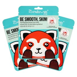 The Crème Shop Animated Red Panda Face Mask Set Of 3 Retinol Anti Aging Skin Treatment
