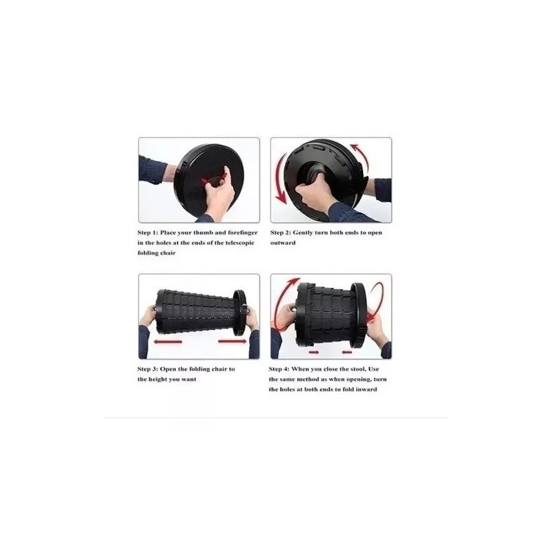 HGI Banco Retráctil Taburete Plegable Súper Práctico Resistente