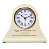 De Walden Nan's 80th Birthday Engraved Wooden Mantel Clock Beige